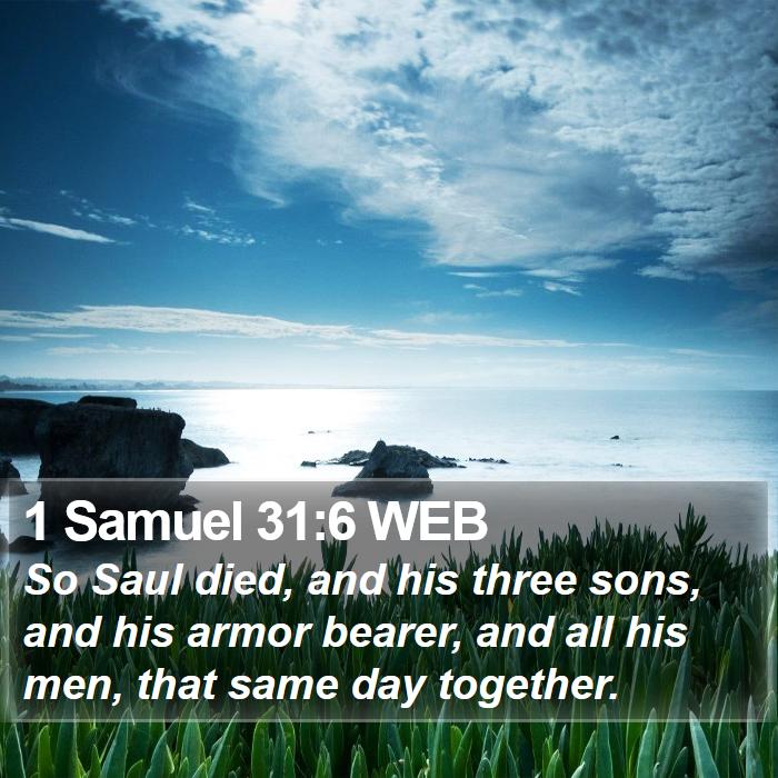 1 Samuel 31:6 WEB Bible Study