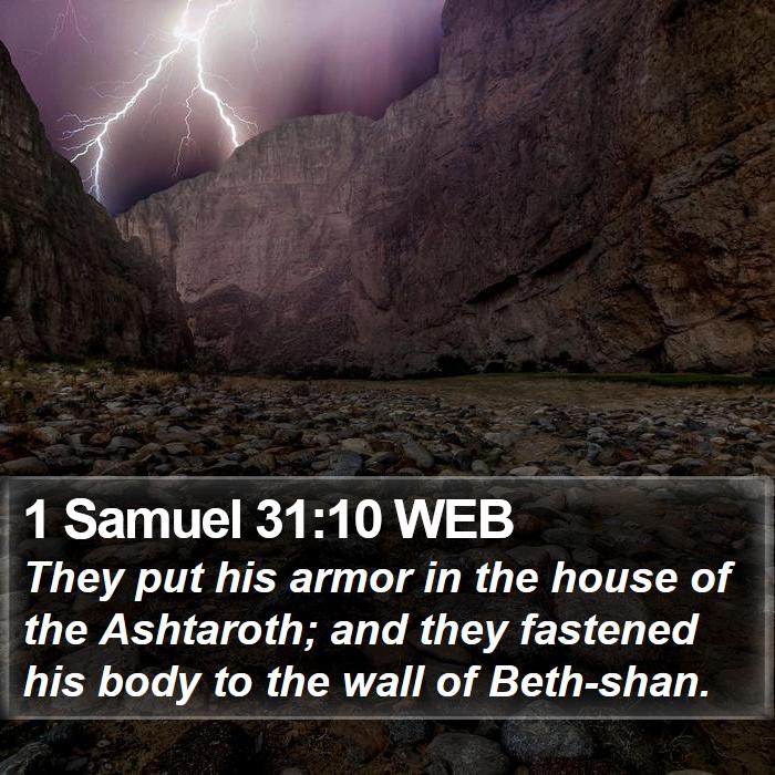 1 Samuel 31:10 WEB Bible Study