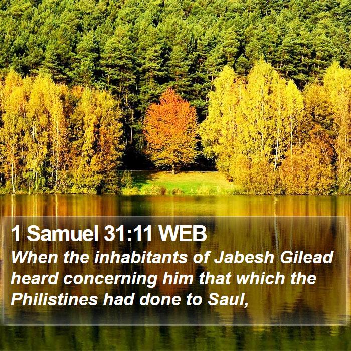 1 Samuel 31:11 WEB Bible Study