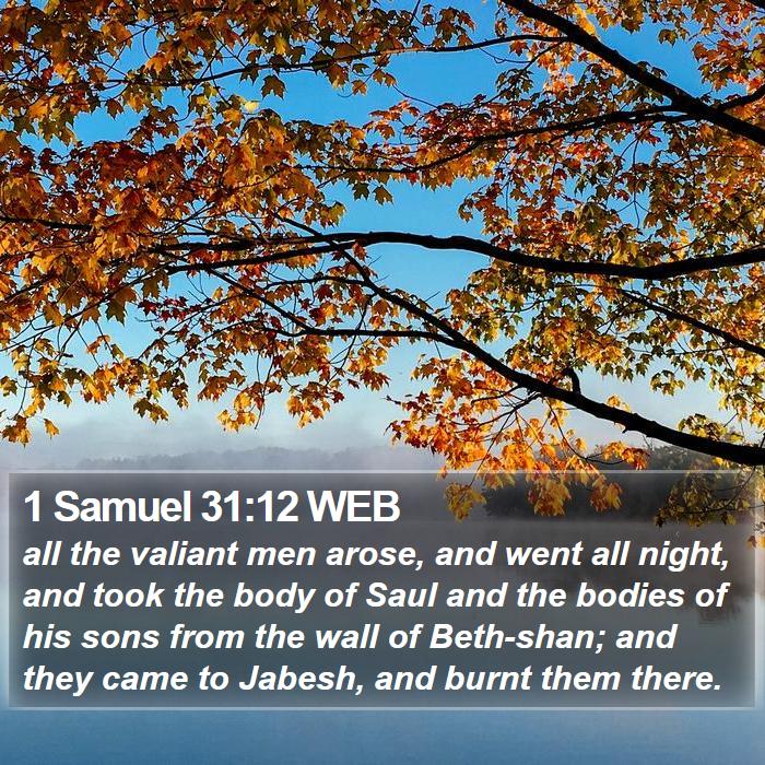 1 Samuel 31:12 WEB Bible Study