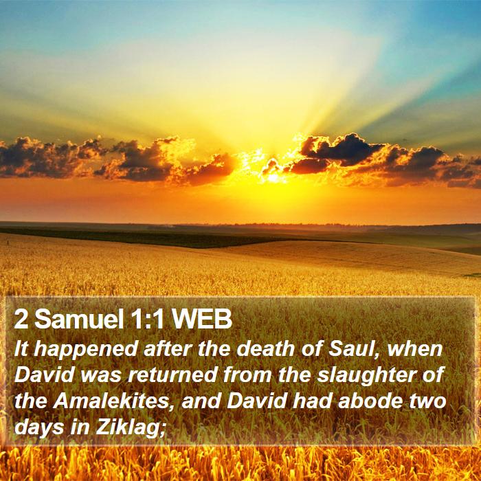 2 Samuel 1:1 WEB Bible Study