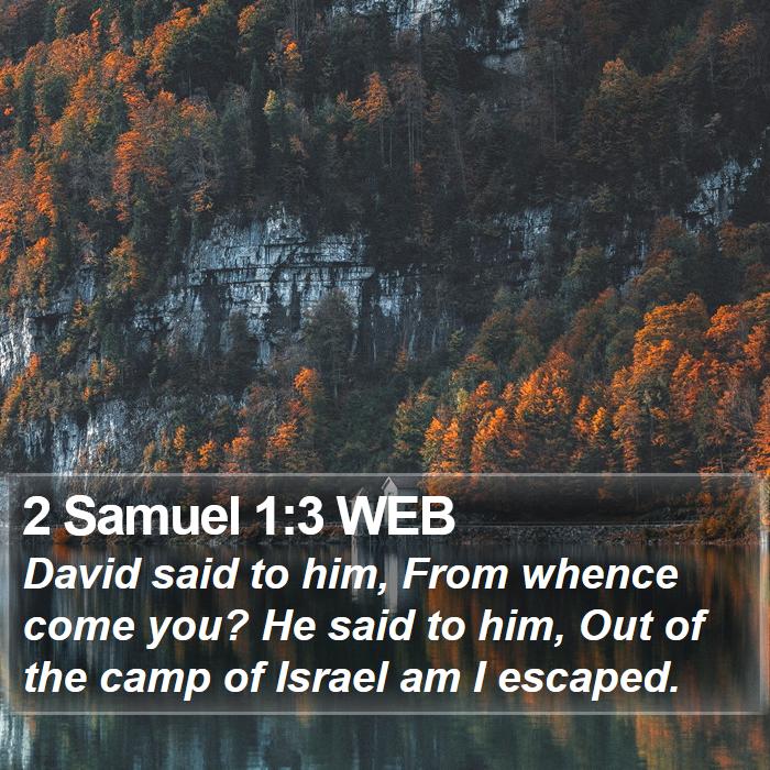 2 Samuel 1:3 WEB Bible Study