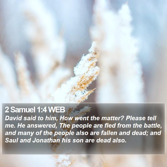 2 Samuel 1:4 WEB Bible Study