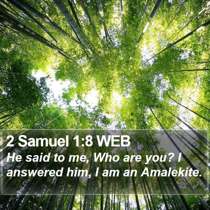 2 Samuel 1:8 WEB Bible Study