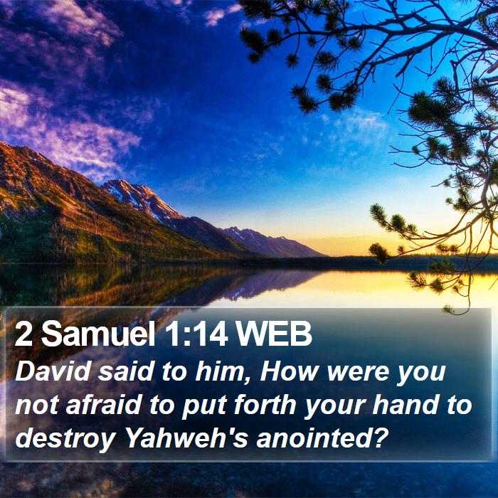 2 Samuel 1:14 WEB Bible Study