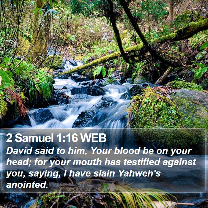 2 Samuel 1:16 WEB Bible Study