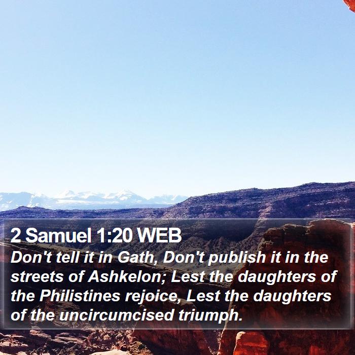 2 Samuel 1:20 WEB Bible Study