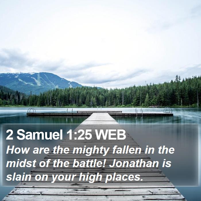 2 Samuel 1:25 WEB Bible Study