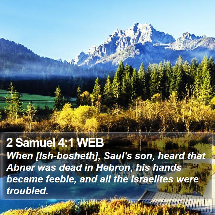 2 Samuel 4:1 WEB Bible Study