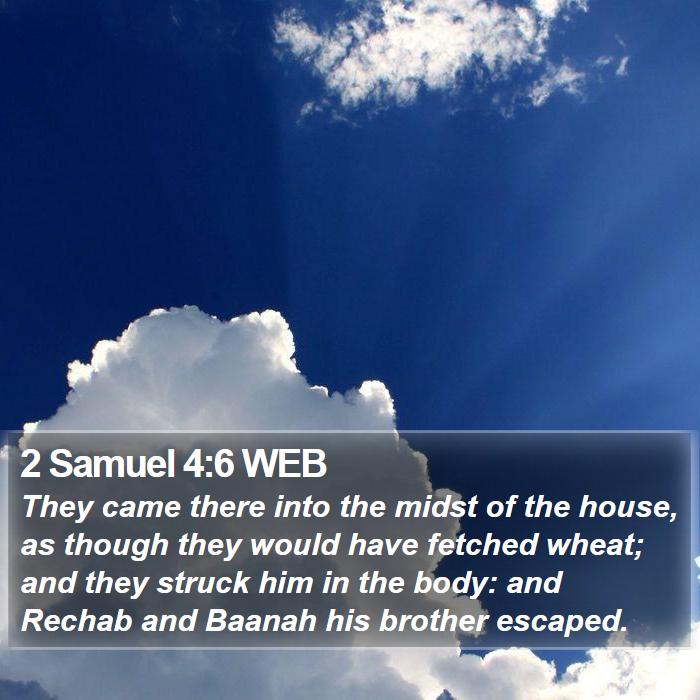 2 Samuel 4:6 WEB Bible Study