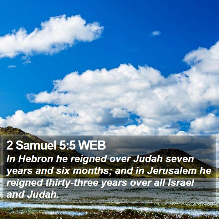 2 Samuel 5:5 WEB Bible Study