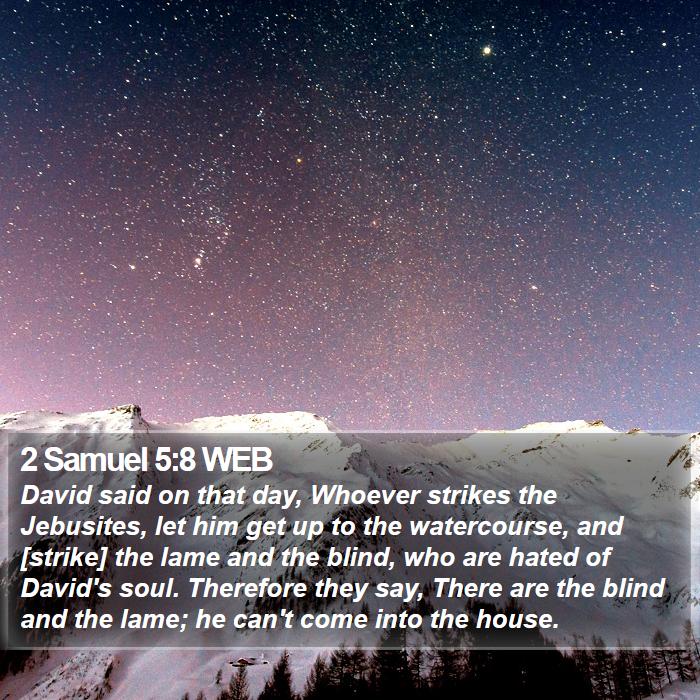 2 Samuel 5:8 WEB Bible Study