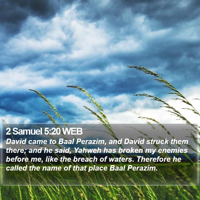 2 Samuel 5:20 WEB Bible Study