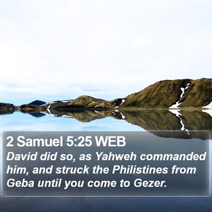 2 Samuel 5:25 WEB Bible Study