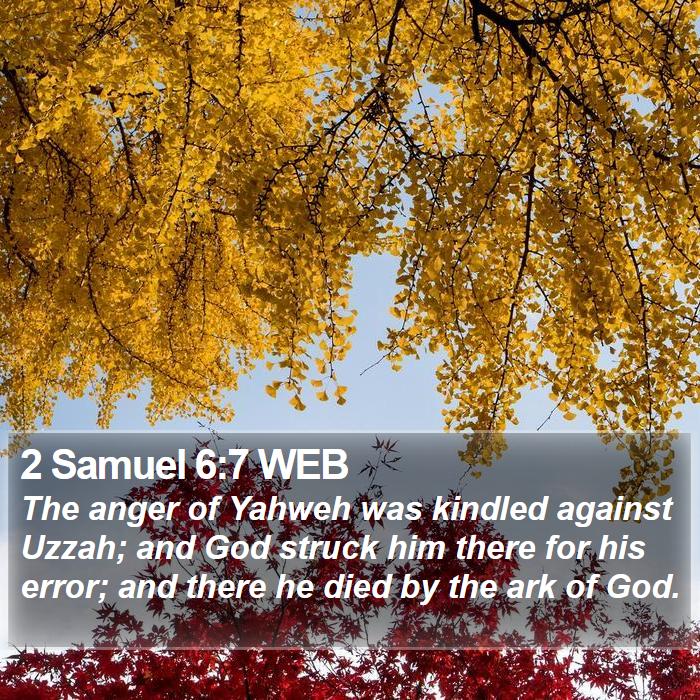 2 Samuel 6:7 WEB Bible Study