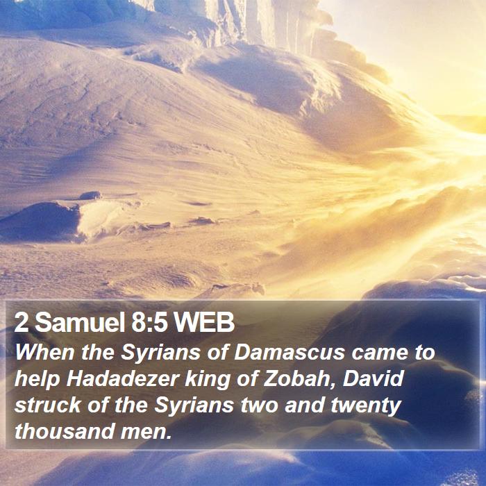 2 Samuel 8:5 WEB Bible Study