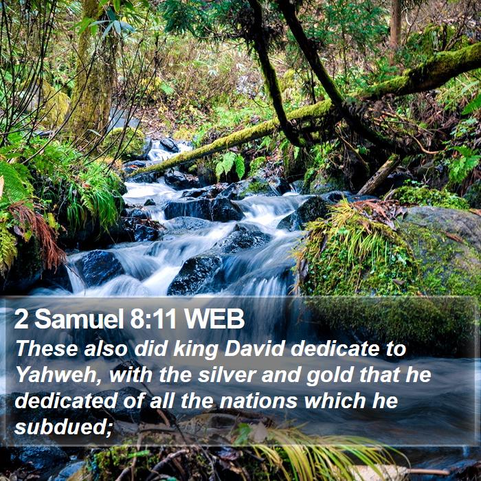 2 Samuel 8:11 WEB Bible Study