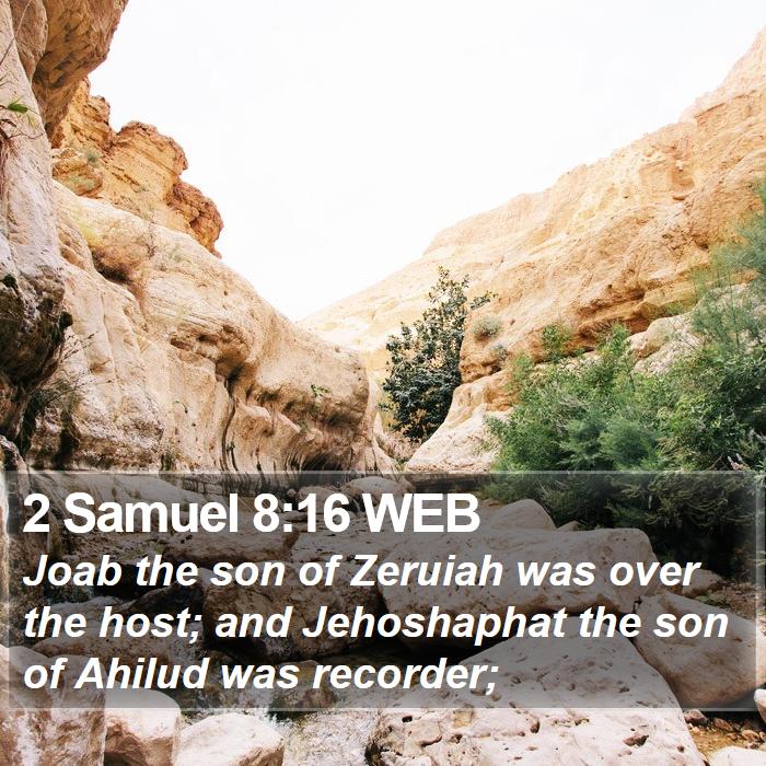 2 Samuel 8:16 WEB Bible Study