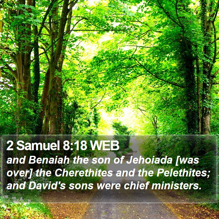 2 Samuel 8:18 WEB Bible Study