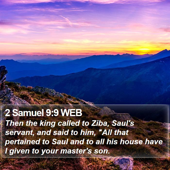 2 Samuel 9:9 WEB Bible Study