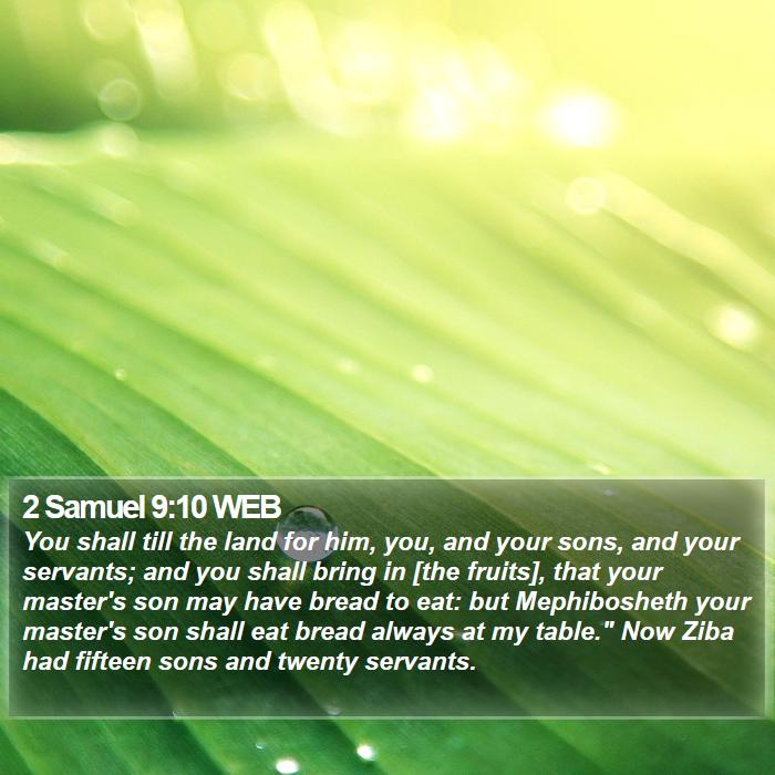 2 Samuel 9:10 WEB Bible Study