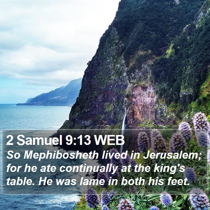 2 Samuel 9:13 WEB Bible Study