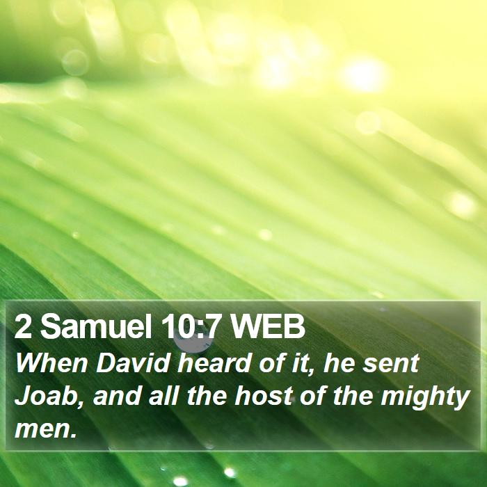 2 Samuel 10:7 WEB Bible Study