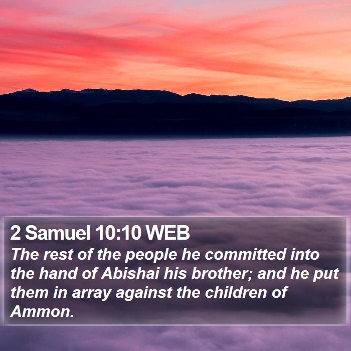 2 Samuel 10:10 WEB Bible Study