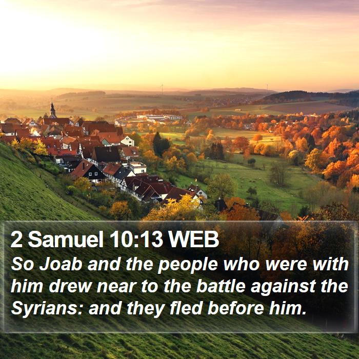 2 Samuel 10:13 WEB Bible Study