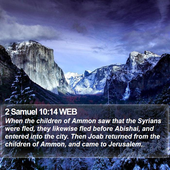 2 Samuel 10:14 WEB Bible Study