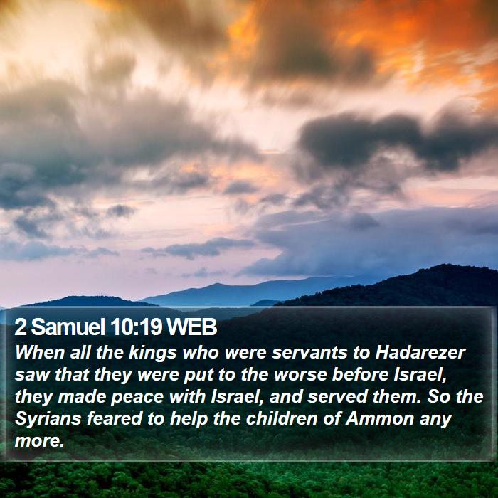 2 Samuel 10:19 WEB Bible Study