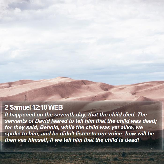 2 Samuel 12:18 WEB Bible Study