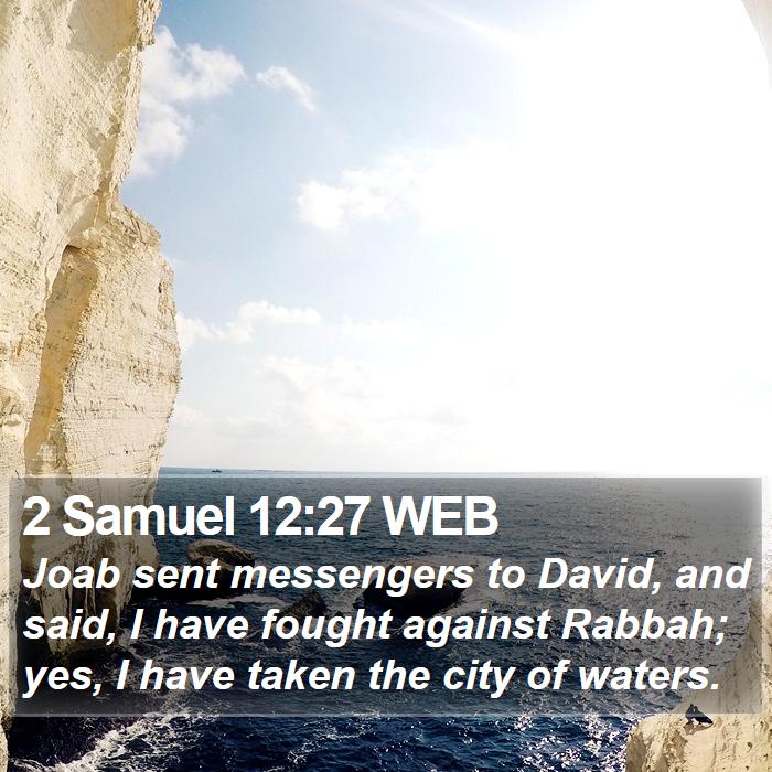 2 Samuel 12:27 WEB Bible Study