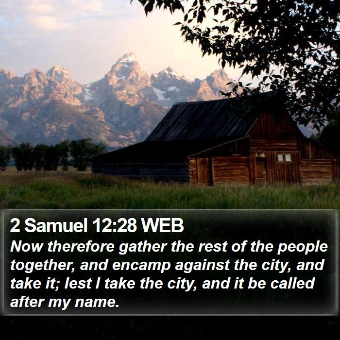 2 Samuel 12:28 WEB Bible Study