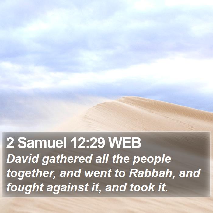 2 Samuel 12:29 WEB Bible Study