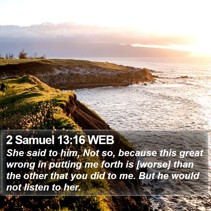 2 Samuel 13:16 WEB Bible Study