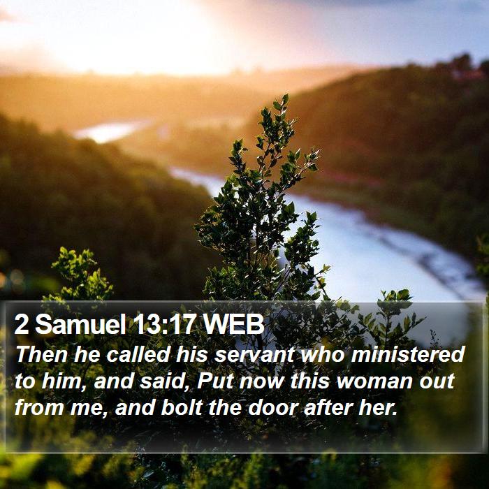 2 Samuel 13:17 WEB Bible Study