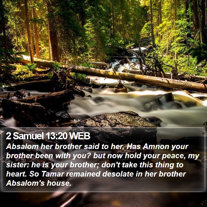 2 Samuel 13:20 WEB Bible Study