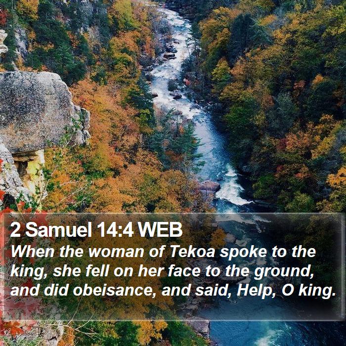 2 Samuel 14:4 WEB Bible Study