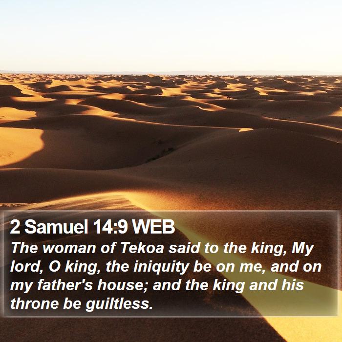 2 Samuel 14:9 WEB Bible Study