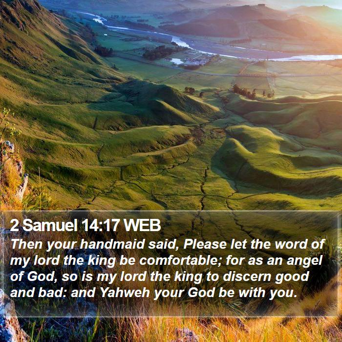 2 Samuel 14:17 WEB Bible Study