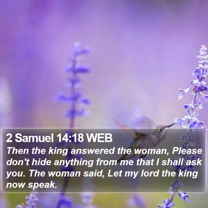 2 Samuel 14:18 WEB Bible Study