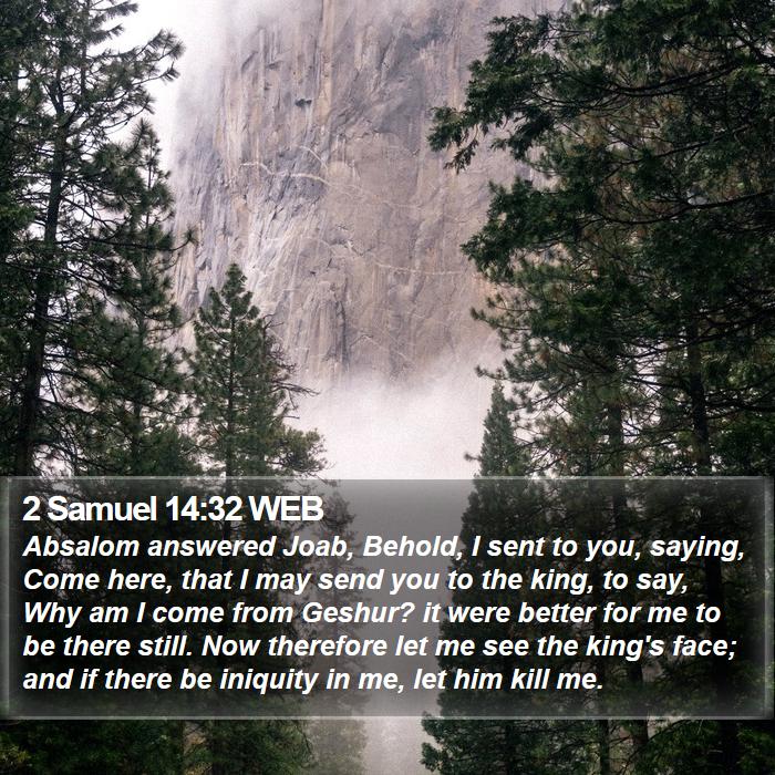 2 Samuel 14:32 WEB Bible Study