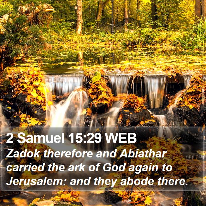 2 Samuel 15:29 WEB Bible Study