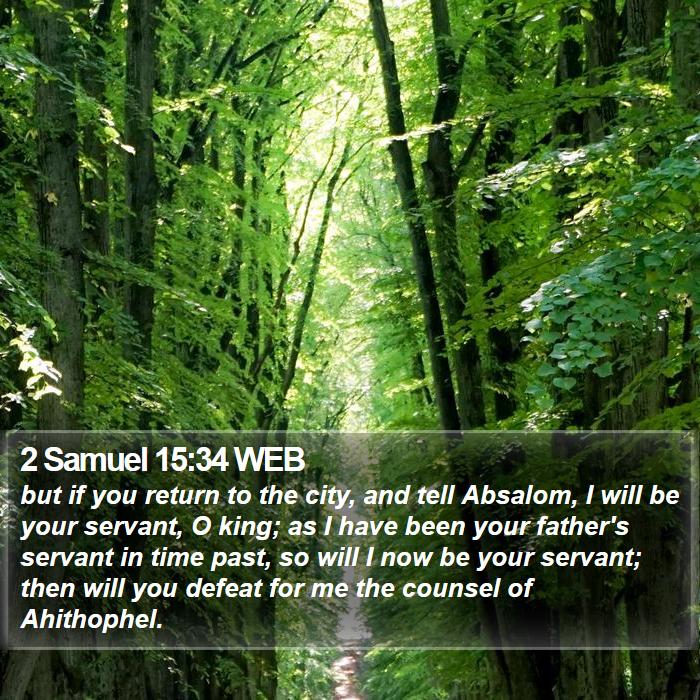 2 Samuel 15:34 WEB Bible Study