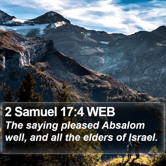 2 Samuel 17:4 WEB Bible Study