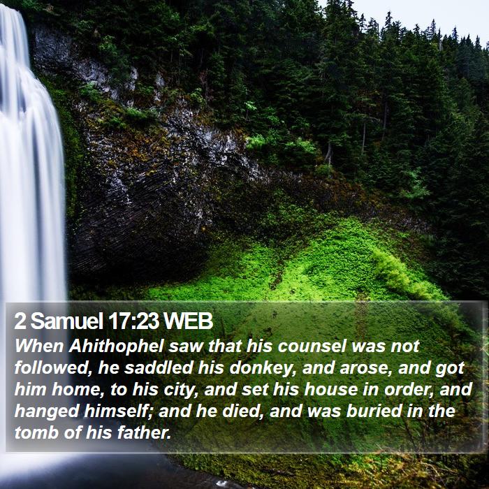 2 Samuel 17:23 WEB Bible Study