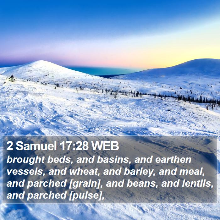 2 Samuel 17:28 WEB Bible Study