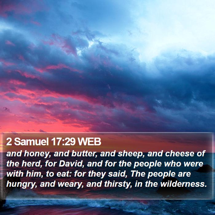 2 Samuel 17:29 WEB Bible Study