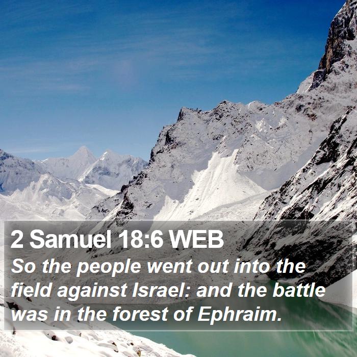 2 Samuel 18:6 WEB Bible Study